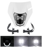 Cumpara ieftin Carena si far LED fata pentru motociclete, Alba, cu faza scurta si lunga - Model universal pentru ENDURO Trail Streetfighter