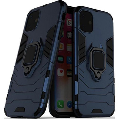 Husa telefon Plastic Apple iPhone 12 Pro Max 6.7 antishock Rugged Sergeant Armor Ring blue foto
