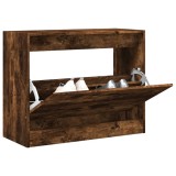 vidaXL Pantofar, stejar fumuriu, 80x34x63 cm, lemn compozit