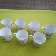 Portelan Rosenthal, lot de 7 cescute de cafea