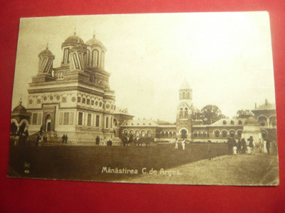 Ilustrata Manastirea Curtea de Arges -interbelica foto