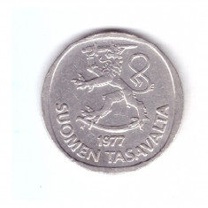 Moneda Finlanda 1 markka 1977, stare buna, curata