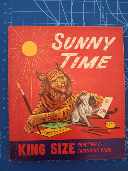 Sunny Time - album de colorat și activități - format mare - de colecție 1970+