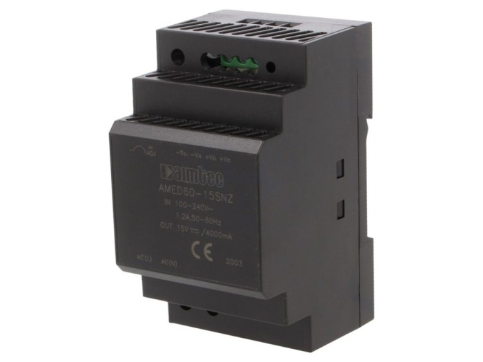 Alimentator DIN 60W 15VDC 4A