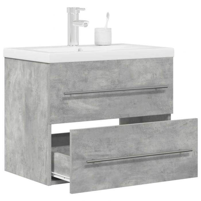 vidaXL Set mobilier de baie, 2 piese, gri beton, lemn compozit 3324961