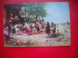 HOPCT 14791 HORA DE LA ANINOASA- THEODOR AMAN 1831-1891 -CP PICTURA-- ROMANIA-NECIRCULATA