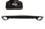 Difuzor bara spate cu ornamente evacuare pentru Audi A6 4G Facelift RS6 Design