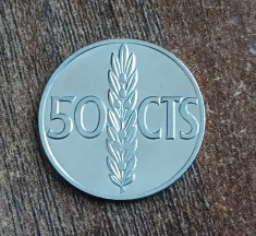 C50 - Moneda foarte veche - 50 centimos ante euro - Spania - 1966