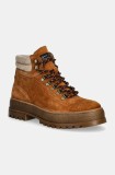 Pepe Jeans pantofi de piele intoarsa PMS50251 barbati, culoarea maro, LINCOLN HIKING