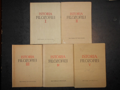 ISTORIA FILOZOFIEI 5 volume (1958-1963, editie cartonata) foto
