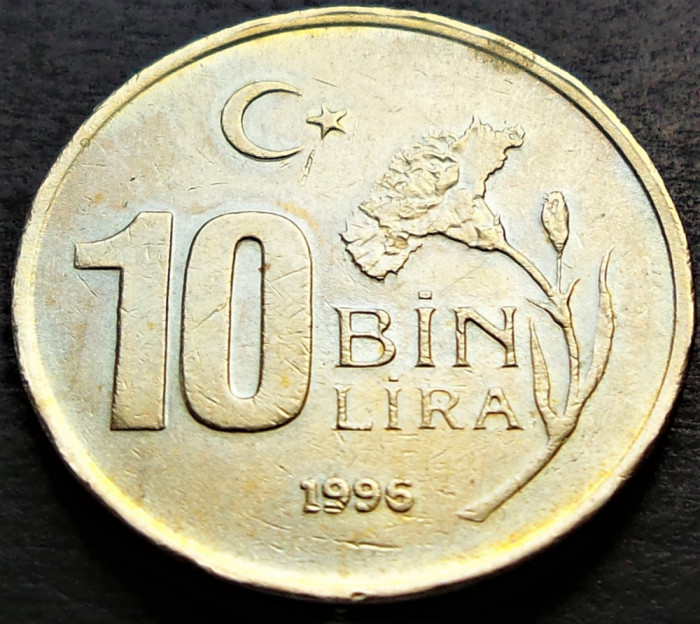 Moneda 10 BIN LIRA - TURCIA, anul 1996 * Cod 1791