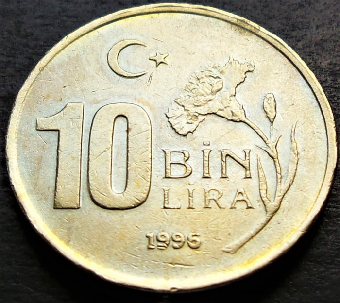 Moneda 10 BIN LIRA - TURCIA, anul 1996 * Cod 1791