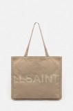 AllSaints Geanta de bumbac LARGE culoarea bej, M170XC
