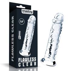 Flawless Clear - Dildo transparent, 18 cm