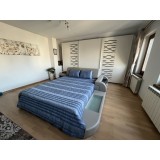 Cuvertura pat decorativa si de protectie CreponTex by Coneltex, 200 x 240 cm, pat dublu, culoare albastra
