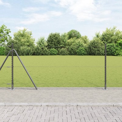 vidaXL Gard Hexagonal Gri 1x10 m Oțel foto