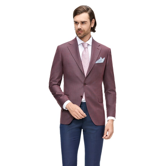 Sacou barbati casual grena S009