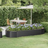 vidaXL Strat &icirc;nălțat grădină 249x100x36 cm oțel vopsit electrostatic