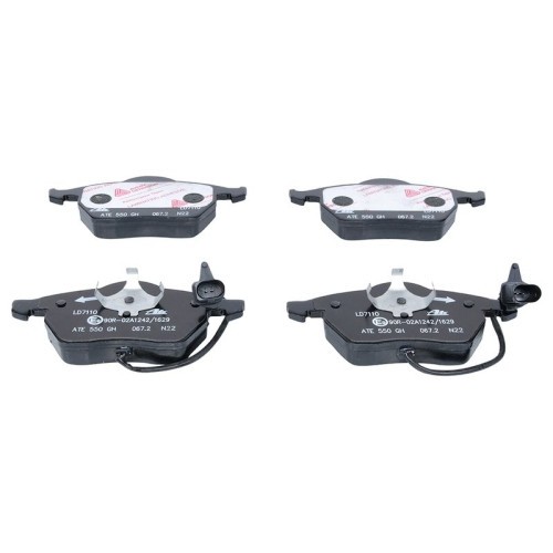 Set placute frana fata ATE, Audi A4 (B5/B6/B7), 1994-2009, A6 (C5/C6), 1997-2011, Seat Exeo 2008-; Skoda Superb I (3u4), 2001-2008; VW Passat (B5/B6)
