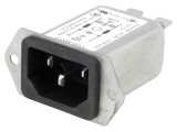 Conector alimentare AC SCHURTER C14 tată 4A 250V pentru montare pe panou