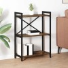 VidaXL Bibliotecă Stejar afumat 60 x 30 x 83 cm Lemn compozit