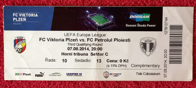 Bilet meci fotbal VIKTORIA PLZEN - PETROLUL PLOIESTI (Europa League 07.08.2014) foto