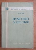 Despre conice si alte curbe / O. Sacter