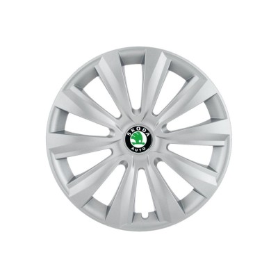 Set 4 capace roti 15 inchi (R15) Delta Gri, Compatibile cu Skoda foto