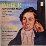 Weber* - Vladimir Sokolov / Lubov Timofeyeva &lrm;&ndash; Instrumental Music NM / VG+ vinil Lp disc Melodia URSS 1983 muzica clasica