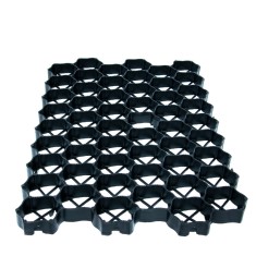 Grila tip fagure pentru parcari si terasamente, 480 tone/mp, 60x40x3 cm, plastic negru