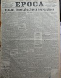 Ziarul Epoca, 17 Noiembrie 1899 ; Mesajul tronului - Actiunea drapelistilor