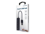 Gembird UHB, U2P4, 06 , Hub USB 4 porturi, USB 2.0, cablu 30 cm, negru
