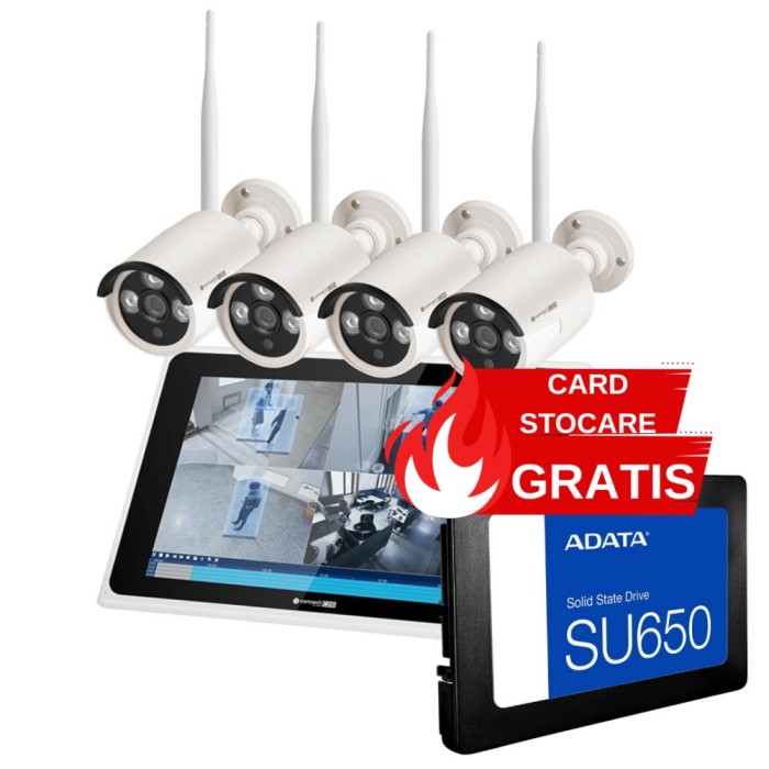 Kit supraveghere Wi-Fi Connect C210 Tuya Kruger&amp;Matz + Cadou SSD 256GB SafetyGuard Surveillance