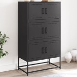VidaXL Dulap, negru, 68,5x38,5x123,5 cm, oțel