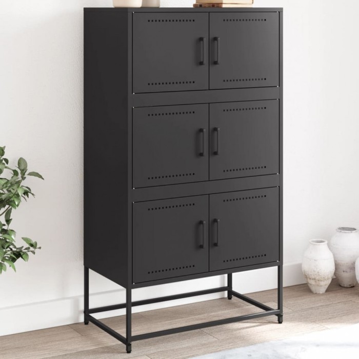 vidaXL Dulap, negru, 68,5x38,5x123,5 cm, oțel 846488