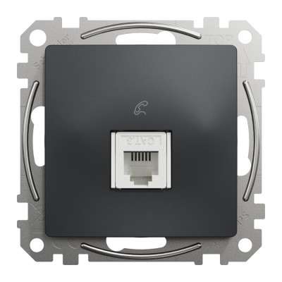 Priza simpla telefon RJ11 Schneider Sedna antracit SDD114491 foto