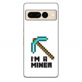 Husa compatibila cu Google Pixel 7 Pro Silicon Gel Tpu Model Minecraft Miner