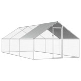 Gossi cotet de pasari pentru exterior, 2,75x6x1,92 m, otel galvanizat
