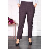 Pantalon Cu Talie Inalta Carouri - 46Marimea