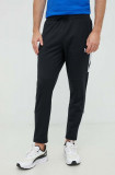 Under Armour pantaloni de antrenament Tricot barbati, culoarea negru, cu imprimeu