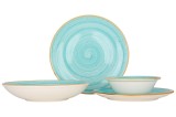 Bonna Set de vesela - Aqua - 24 bucăți - 6 persoane - Porţelan