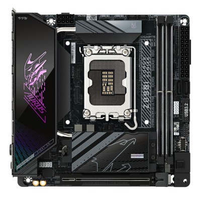 Placa de baza GIGABYTE Z890I AORUS ULTRA, LGA1851, DDR5, BT, Wi-Fi, Mini-ITX, Negru &amp;quot;Z890I AORUS ULTRA&amp;quot; foto