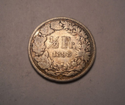 Elvetia 1/2 franc 1898 foto