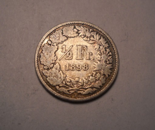 Elvetia 1/2 franc 1898