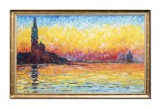 Cumpara ieftin Tablou inramat celebru pictat manual, San Giorgio Maggiore, 110x70cm ulei pe panza, reproducere Claude Monet