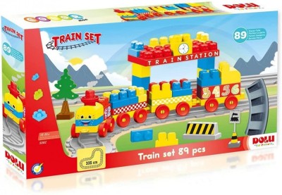 Set de constructii cu trenulet - 89 piese foto
