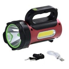Lanterna LED 10W si COB Lateral, cu Panou Solar USB HELT93 foto
