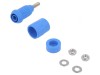 Soclu banană 4mm 20A albastru cu izolaţie