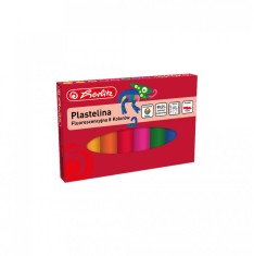 Plastilina, set 8 culori fluorescente, in cutie de carton foto