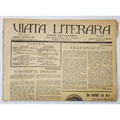 VIATA LITERARA , SAPTAMANAL , ANUL I , NR. 21 , 2 OCTOMBRIE , 1926